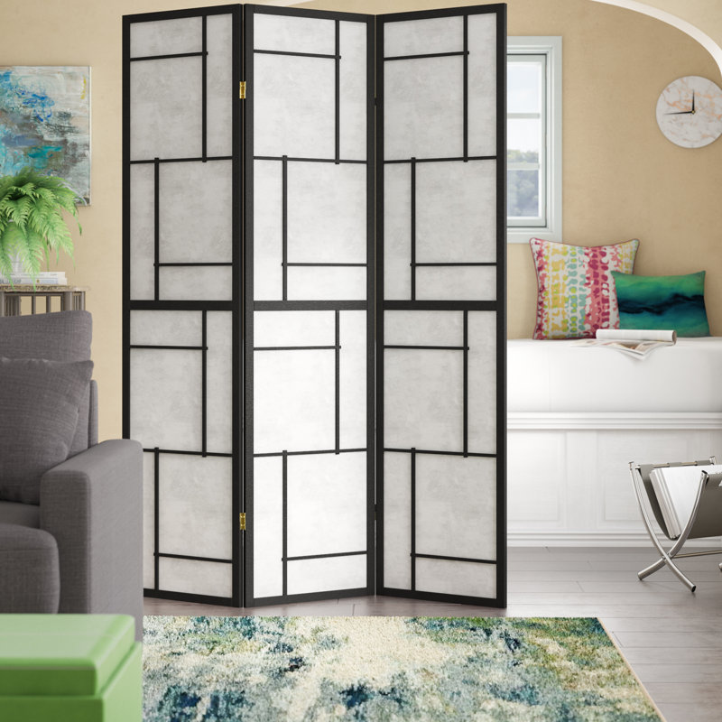 Ebern Designs Samatha 3 Panel Room Divider & Reviews Wayfair